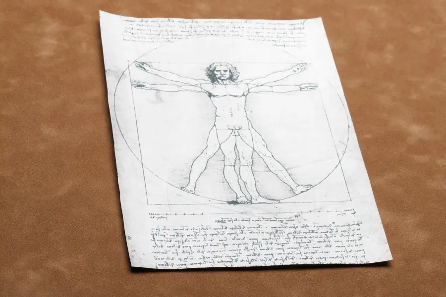 Vitruvian Man drawing